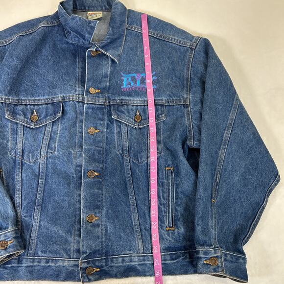 Vintage Billy Dean Billy The Kid Tour Whoa Denim Jacket Size Lg Country Music FS - Picture 2 of 10